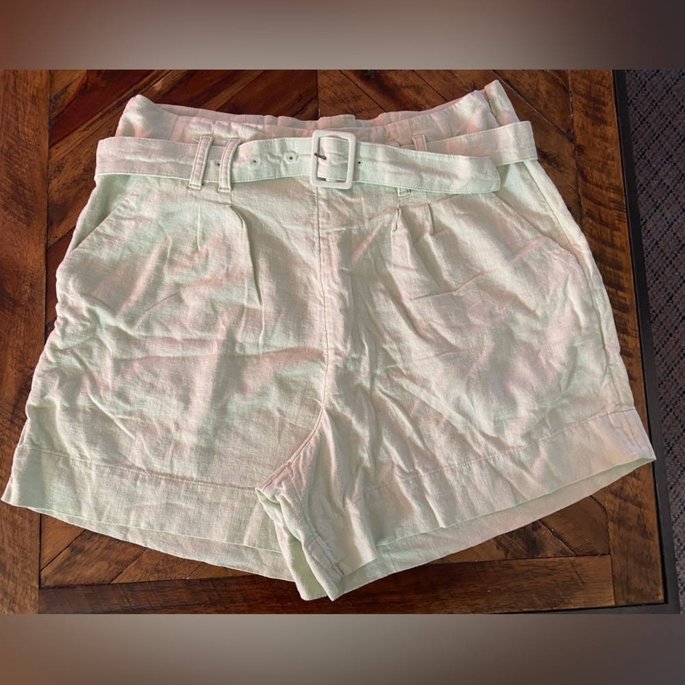 Abercrombie & Fitch High Waist Light Green Shorts - Picture 2 of 7
